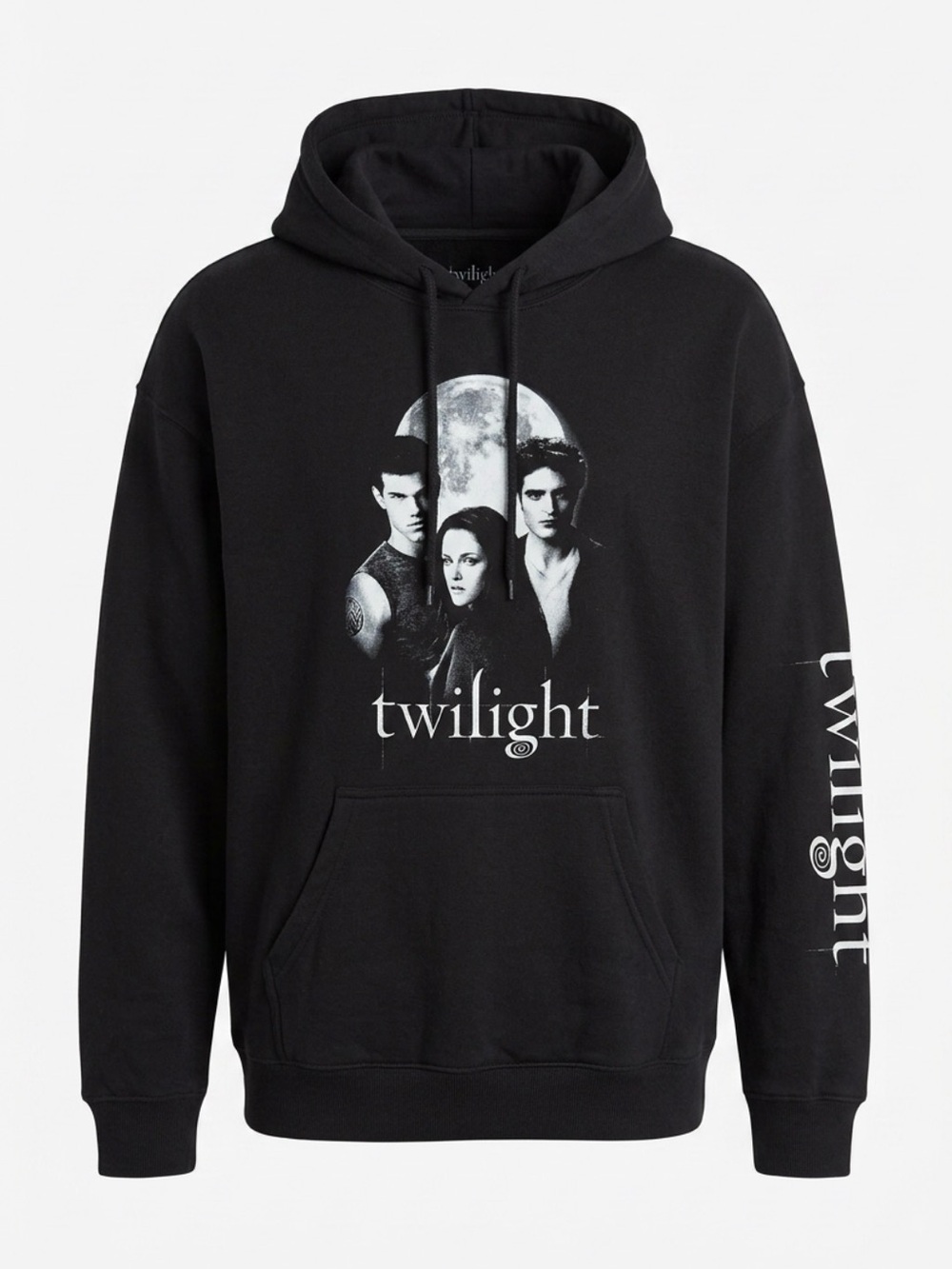 Twilight Movie Graphic Hoodie Womens Large Black Pullover Hooded Sweatshirt